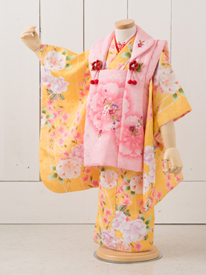 七五三衣装 三歳女児 被布タイプ/ No336