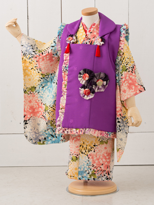 七五三衣装 三歳女児 被布タイプ/ No339