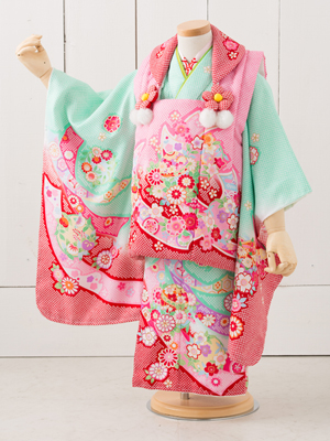 七五三衣装 三歳女児 被布タイプ/ No404