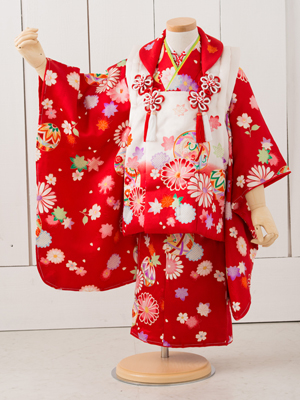 七五三衣装 三歳女児 被布タイプ/ No406