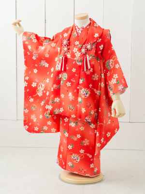 七五三衣装 三歳女児 被布タイプ/ No291