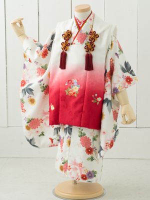 七五三衣装 三歳女児 被布タイプ/ No308