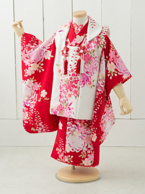 七五三衣装 三歳女児 被布タイプ/ No311