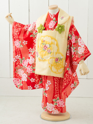 七五三衣装 三歳女児 被布タイプ/ No333