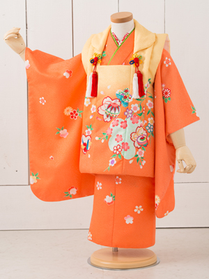 七五三衣装 三歳女児 被布タイプ/ No293