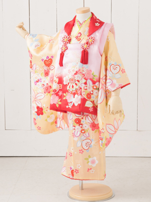 七五三衣装 三歳女児 被布タイプ/ No422