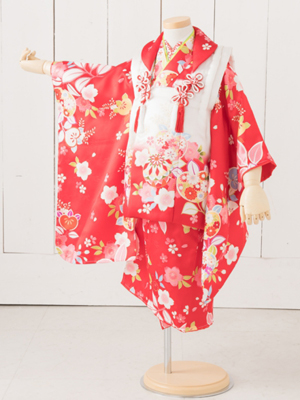 七五三衣装 三歳女児 被布タイプ/ No432