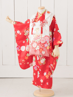 七五三衣装 三歳女児 被布タイプ/ No433