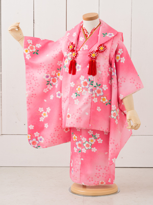 七五三衣装 三歳女児 被布タイプ/ No298