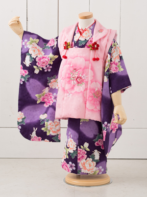 七五三衣装 三歳女児 被布タイプ/ No306