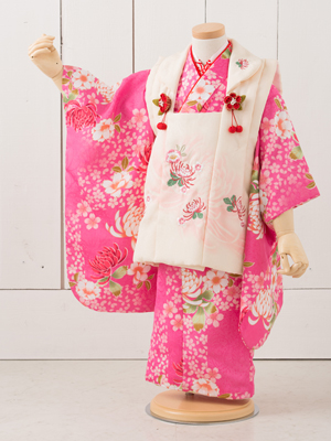 七五三衣装 三歳女児 被布タイプ/ No309