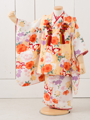 七五三衣装 三歳女児 被布タイプ/ No323