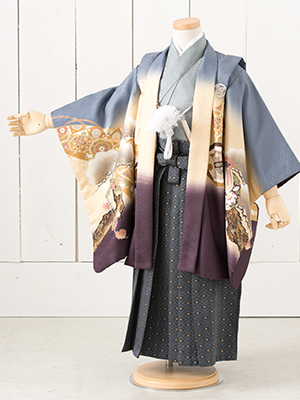 七五三衣装三歳と五歳男児 袴/ No211