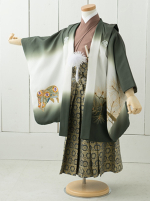 七五三衣装三歳と五歳男児 袴/ No158