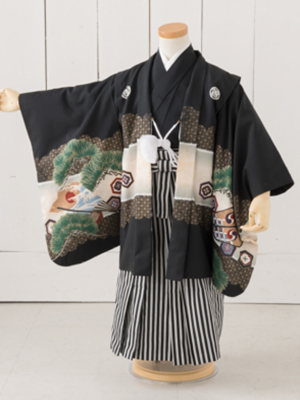 七五三衣装三歳と五歳男児 袴/ No151