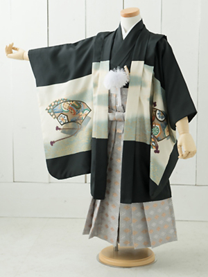 七五三衣装三歳と五歳男児 袴/ No113