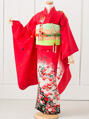 七五三衣装 七歳女児 お着物/ No089