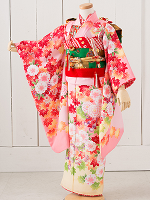 七五三衣装 七歳女児 お着物/ No349