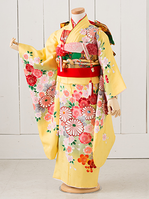 七五三衣装 七歳女児 お着物/ No352