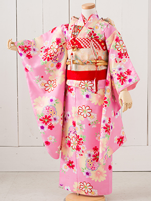 七五三衣装 七歳女児 お着物/ No363