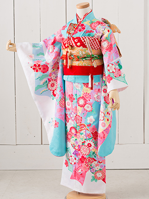 七五三衣装 七歳女児 お着物/ No369
