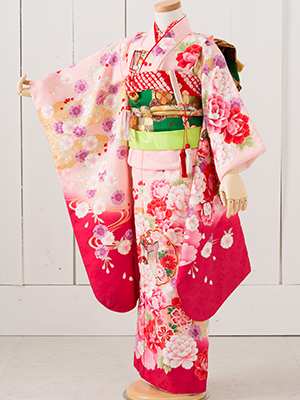 七五三衣装 七歳女児 お着物/ No372