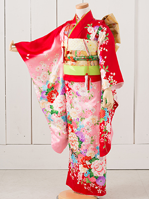 七五三衣装 七歳女児 お着物/ No379