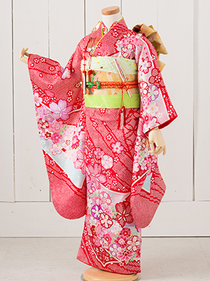七五三衣装 七歳女児 お着物/ No384