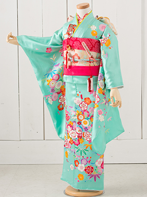 七五三衣装 七歳女児 お着物/ No385