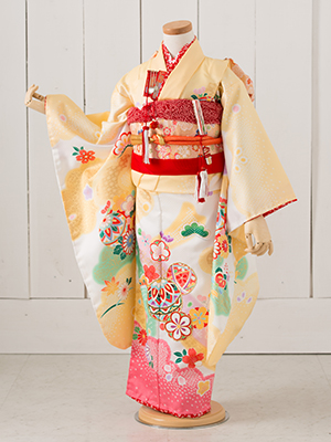 七五三衣装 七歳女児 お着物/ No389