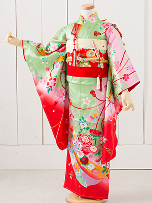 七五三衣装 七歳女児 お着物/ No396