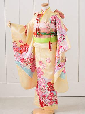 七五三衣装 七歳女児 お着物/ No397