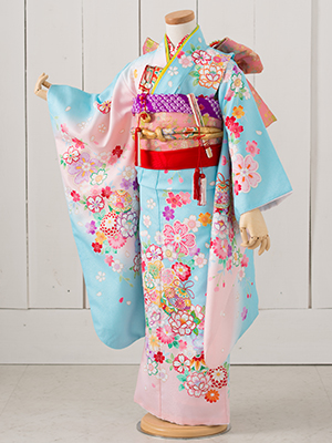 七五三衣装 七歳女児 お着物/ No402