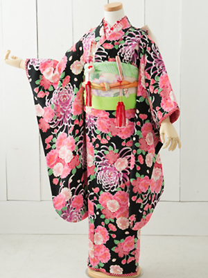 七五三衣装 七歳女児 お着物/ No326