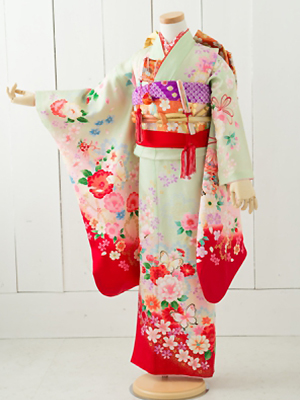 七五三衣装 七歳女児 お着物/ No342