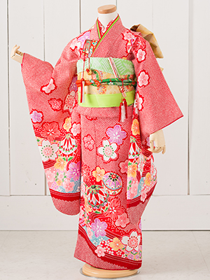 七五三衣装 七歳女児 お着物/ No340